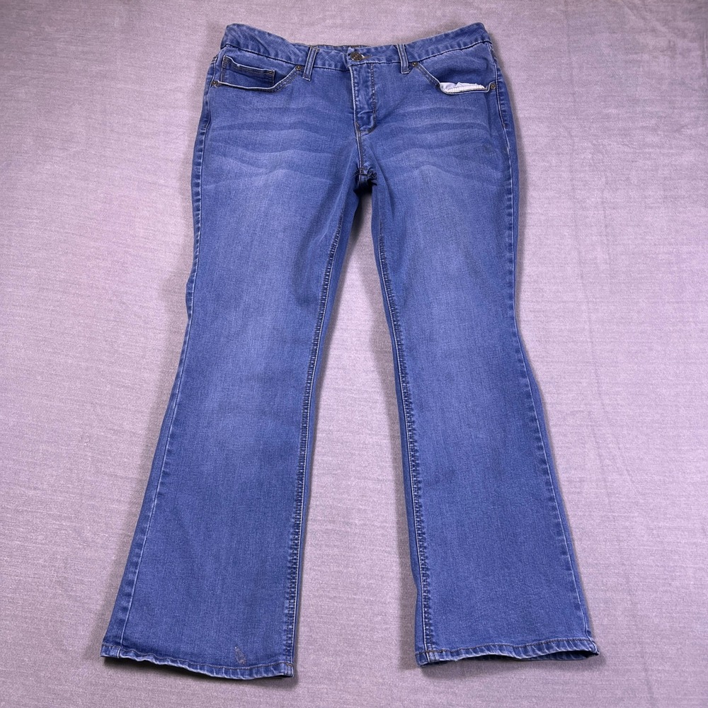 Faded Glory Core Boot Mid Rise Bootcut Jeans Women 16P Blue Denim